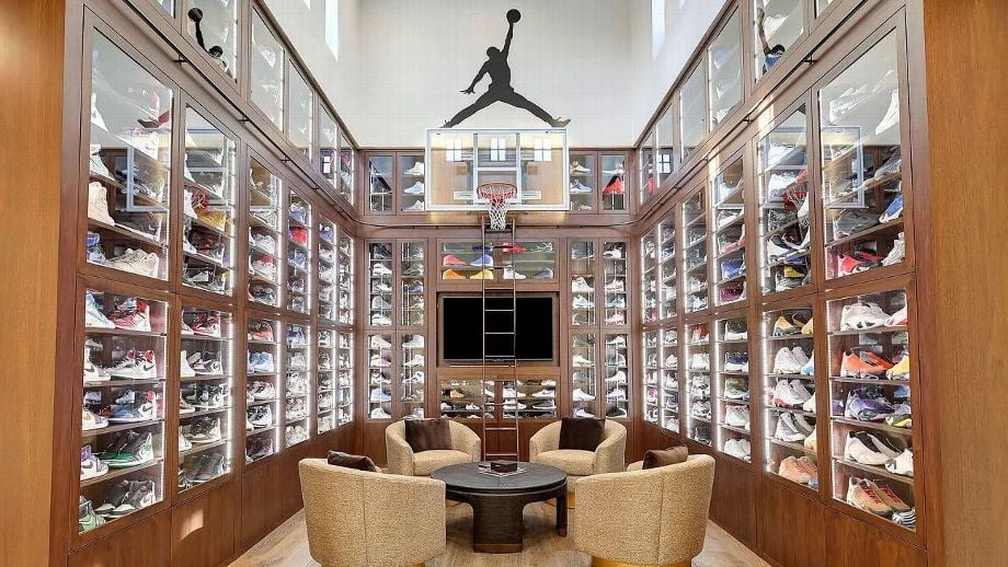 Scottsdale mansion for sale, showcasing 290 Michael Jordan sneakers